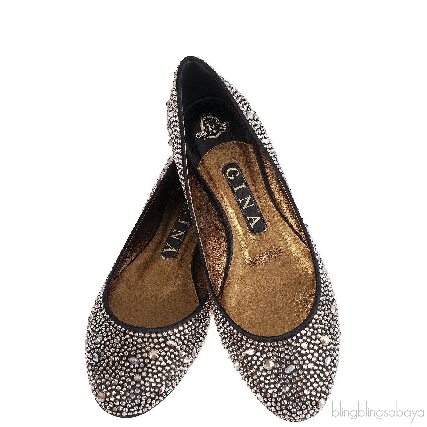 Gina Allegra Crystal Ballerina Flats