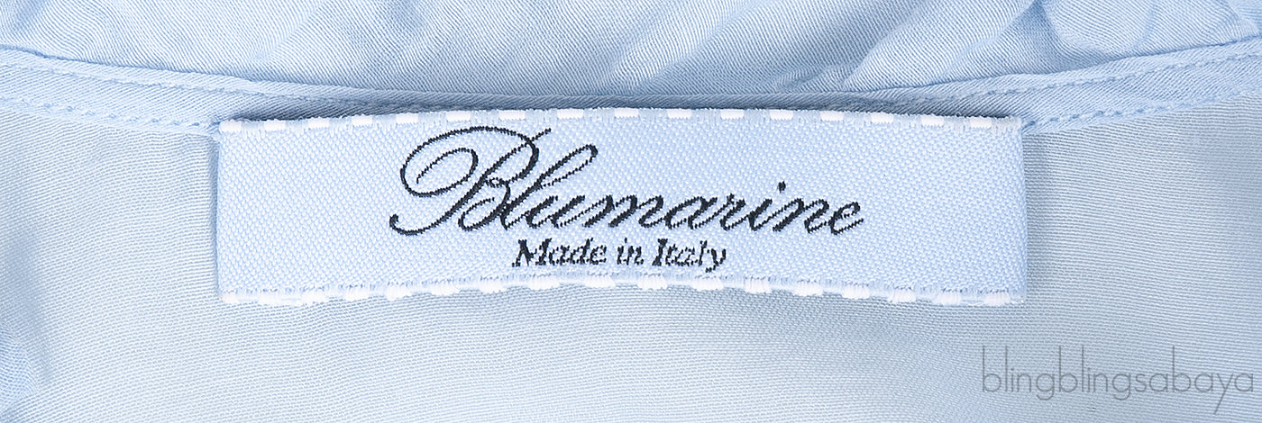 Light Blue Floral Trim Shirt