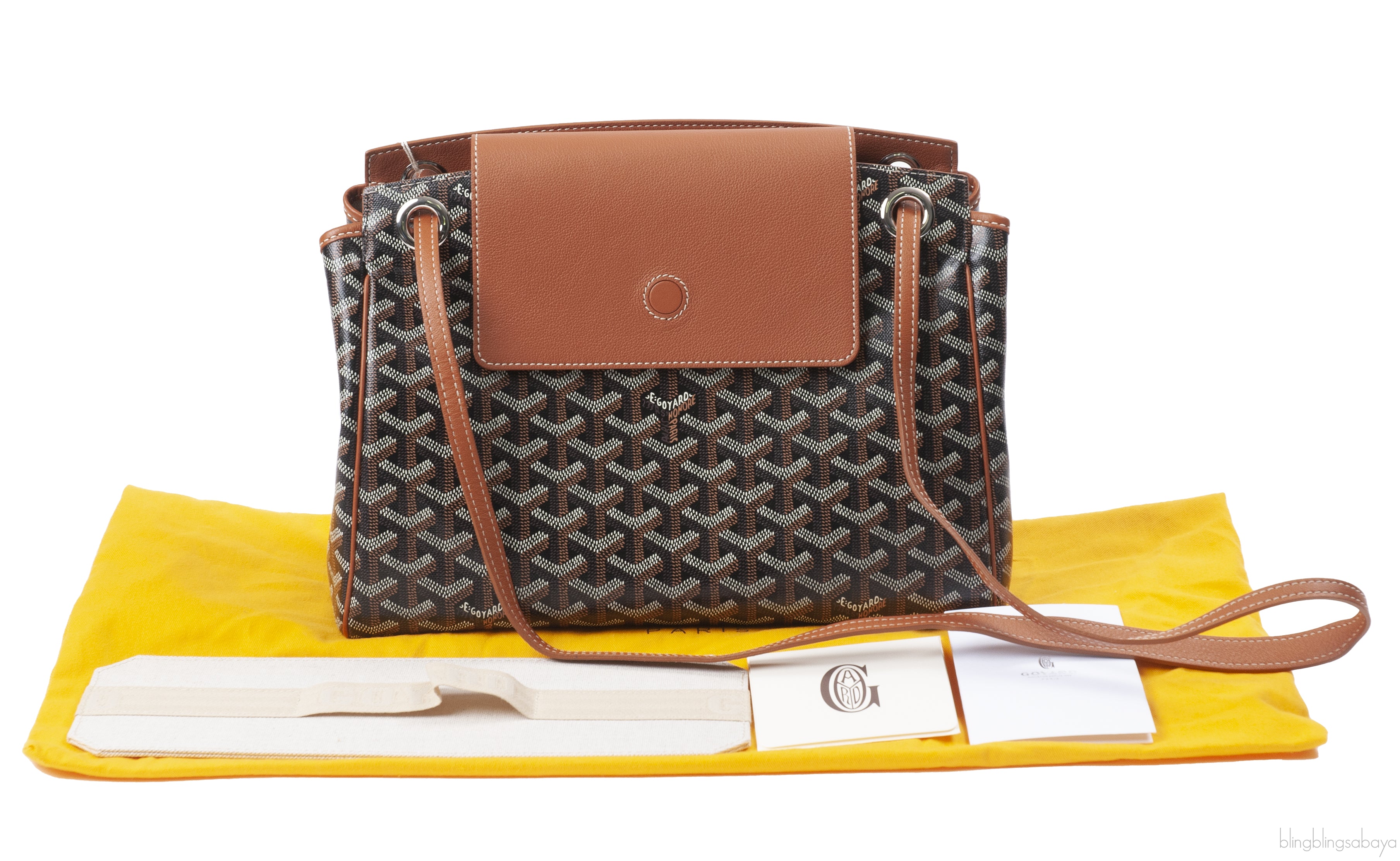 Goyard Black & Tan Routte Suople Bag PM