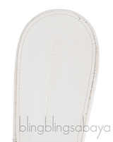 Bottega Veneta White Lido Intrecciato Mules 38