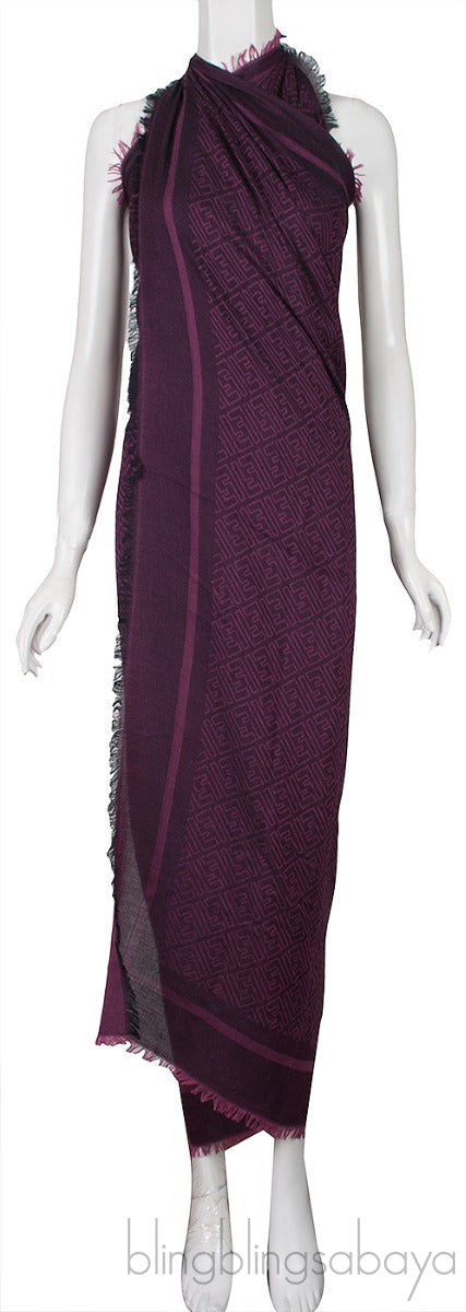 Logo Print Square Shawl