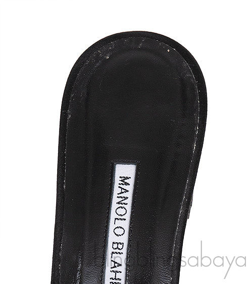Martamod Black Satin Mules