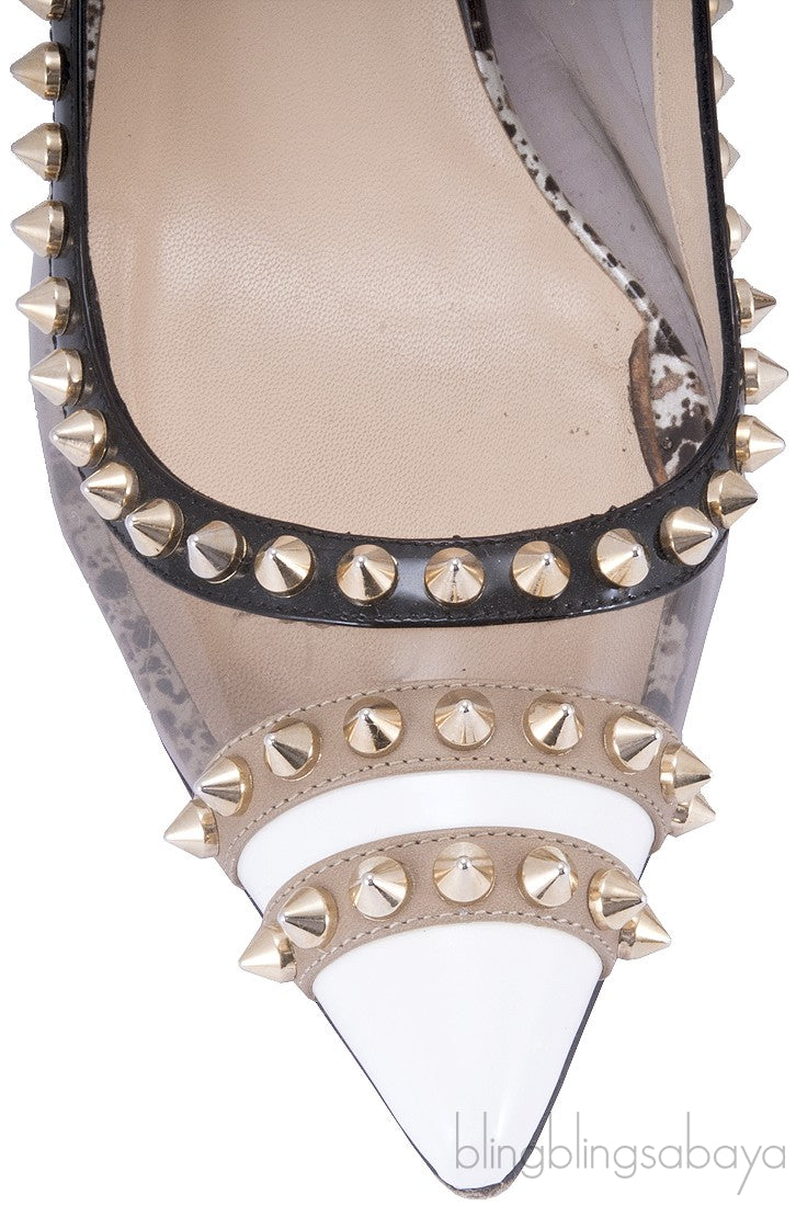 Manovra Studded Pvc Slingback Pumps