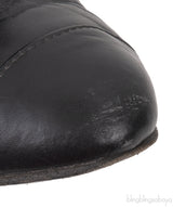 Black Mix Quilted Leather Ankle Boots