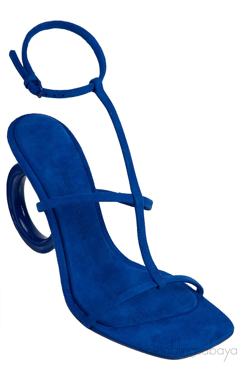 Blue Suede Elina Sandals