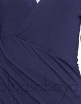 Asymmetric Purple Wrap Dress