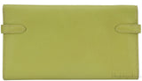 Kelly Long Wallet Chevre Vert Anis