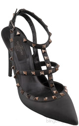 So Black Rockstud Heels