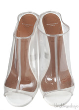 Givenchy Tisci White Clear Perspex Peep Toe Mule