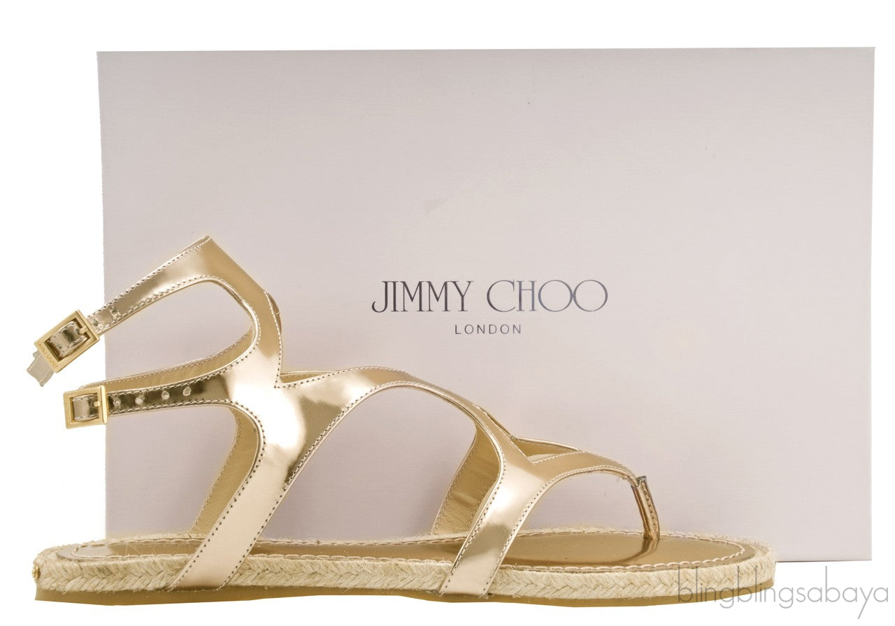 Metallic Gold Gladiator Sandals