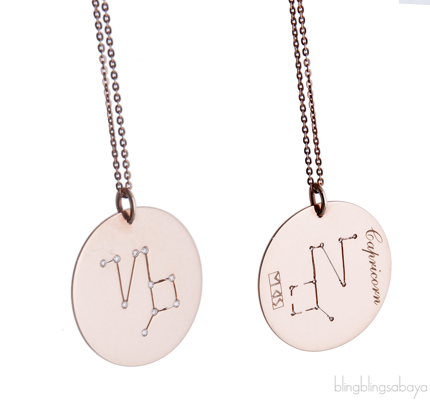 Capricorn Diamond Pendant Necklace