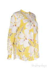 Yellow Floral Print Shirt