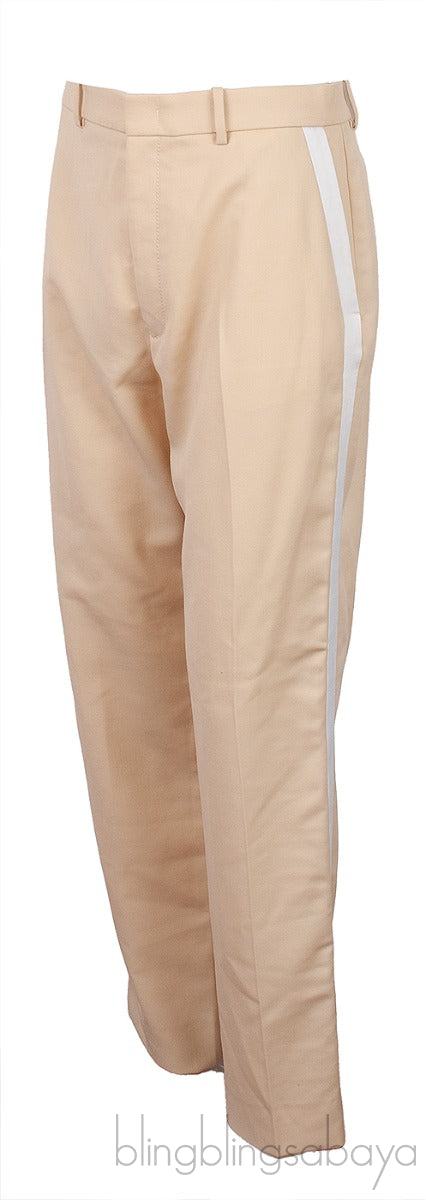 Beige & White Stripe Trouser