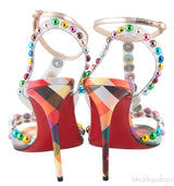 Multicolor Bead PVC Heels