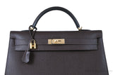 Kelly 40 Choco Brown Sellier Epsom