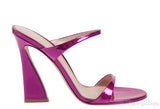 Gianvito Rossi Aura Metallic Pink Two Strap Mules
