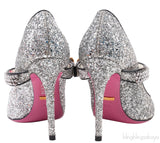 Sylvie Silver Crystal Glitter Heels