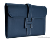 Jige Bleu Indigo Epsom Clutch