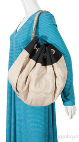 CC Off-white Drawstring Shopper Tote