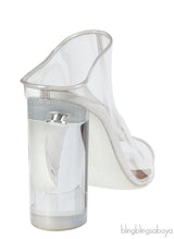 Givenchy Tisci White Clear Perspex Peep Toe Mule