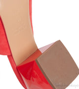 Hermes Suede Red Coral Sandals
