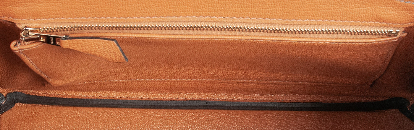 Hermes Special Order Birkin 25 Gris Tourterelle Ostrich and Toffee GHW