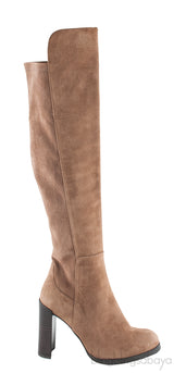 Brown Suede Leather Boots