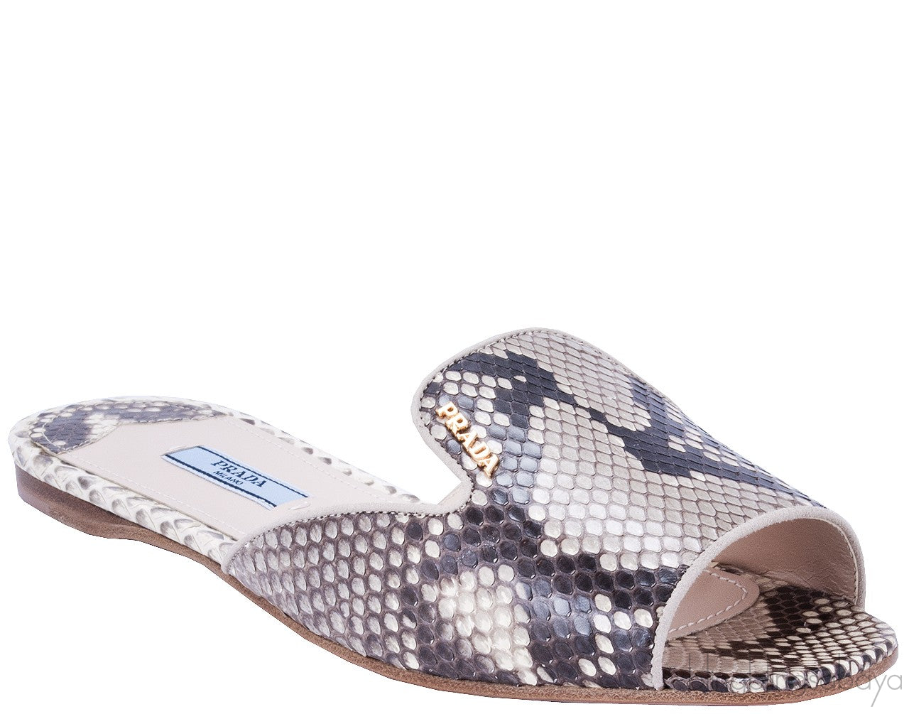 Natural Python Open Toe Slide