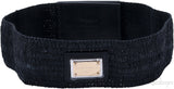 Dolce & Gabbana Black Elastic Waist Belt