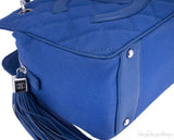 CC Denim Quilted Tassel Handbag