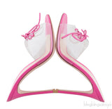 Pink PVC Bow Slide Sandals