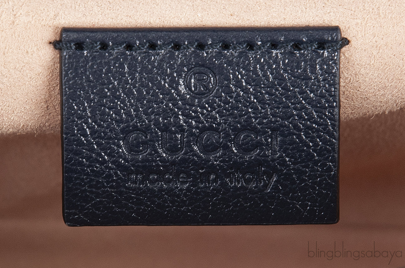 Pink GG Marmont Embroidery Super Mini Bag