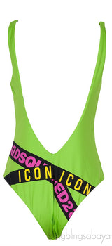 Neon Green One Piece Swimsuit