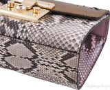 Padlock Metallic Python Shoulder Bag