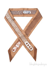 Hermes Strap Print Twilly