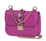 Fuchsia Rockstud Glam Shoulder Bag