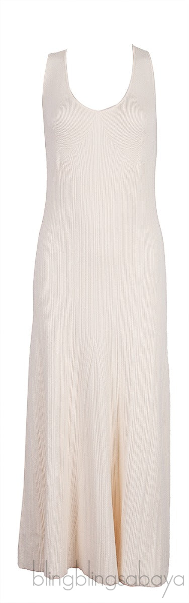 Off-white Knitted Sleeveless Dress