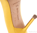 Yellow Satin Hangisi Pump