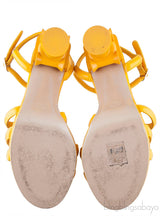 Parthenon Grecian Gladiator Column Heels Yellow