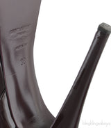 Yves Saint Laurent Tribute Burgundy Patent Sandals