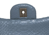 Gray Python Jumbo Double Flap Bag GHW