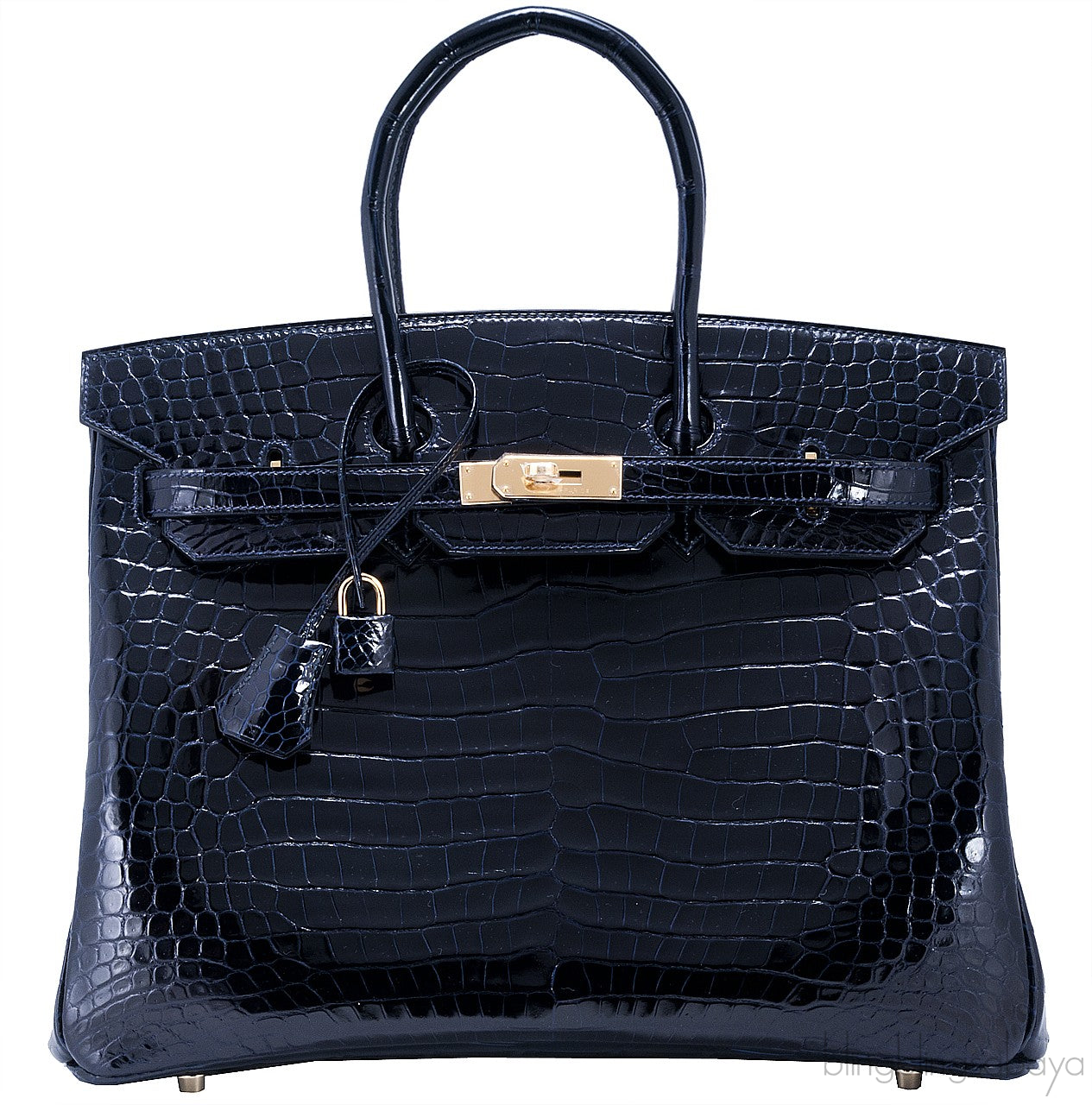 Birkin 35 Blue Marin Croco