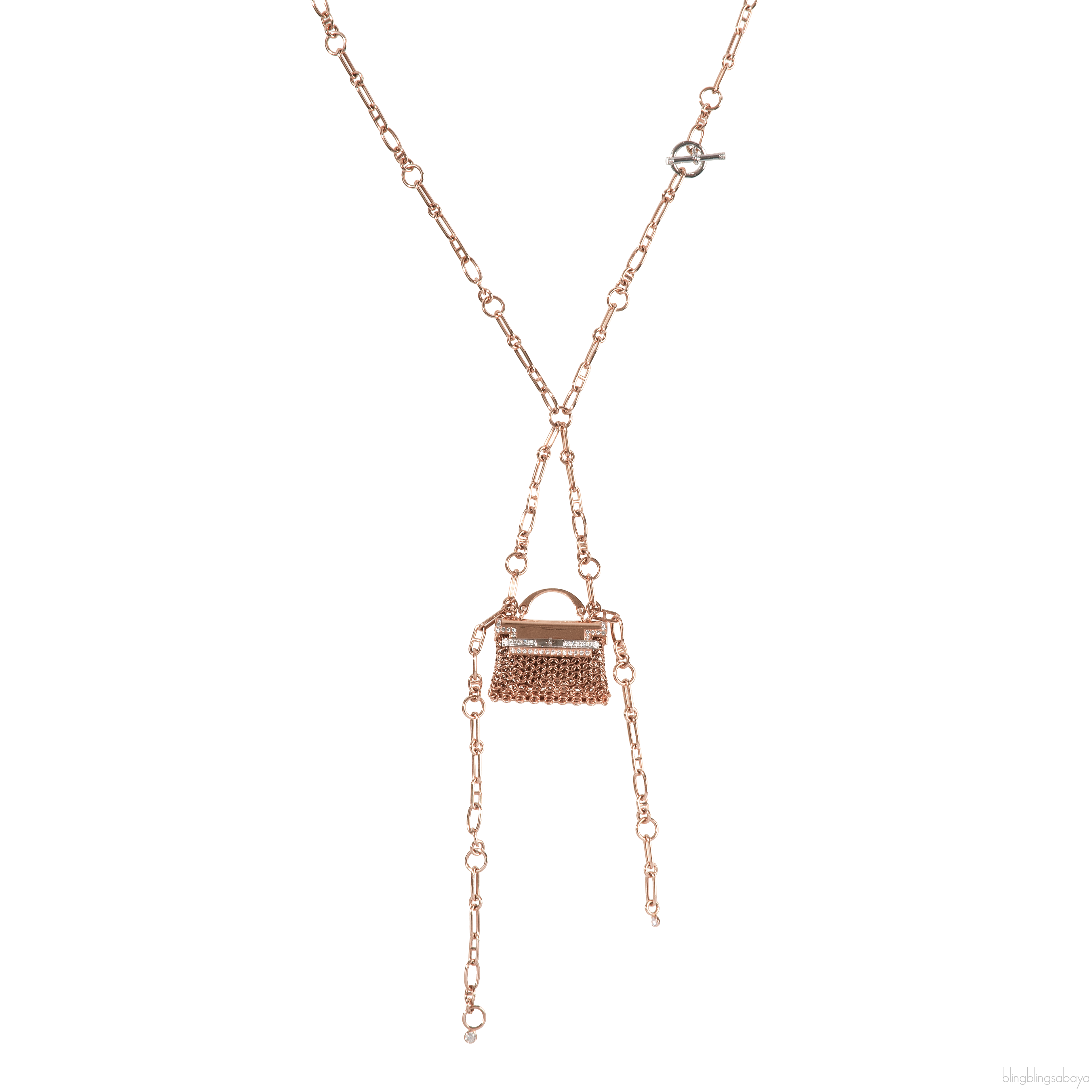 Precieux H Kelly Diamond Rose Gold Necklace