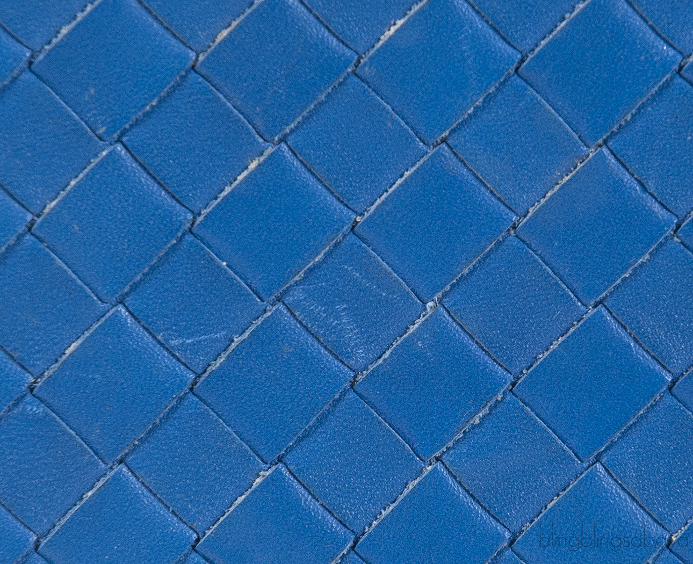 Bottega Veneta Blue Intrecciato Bi-fold Wallet