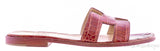 Cognac Crocodile Oran Sandals