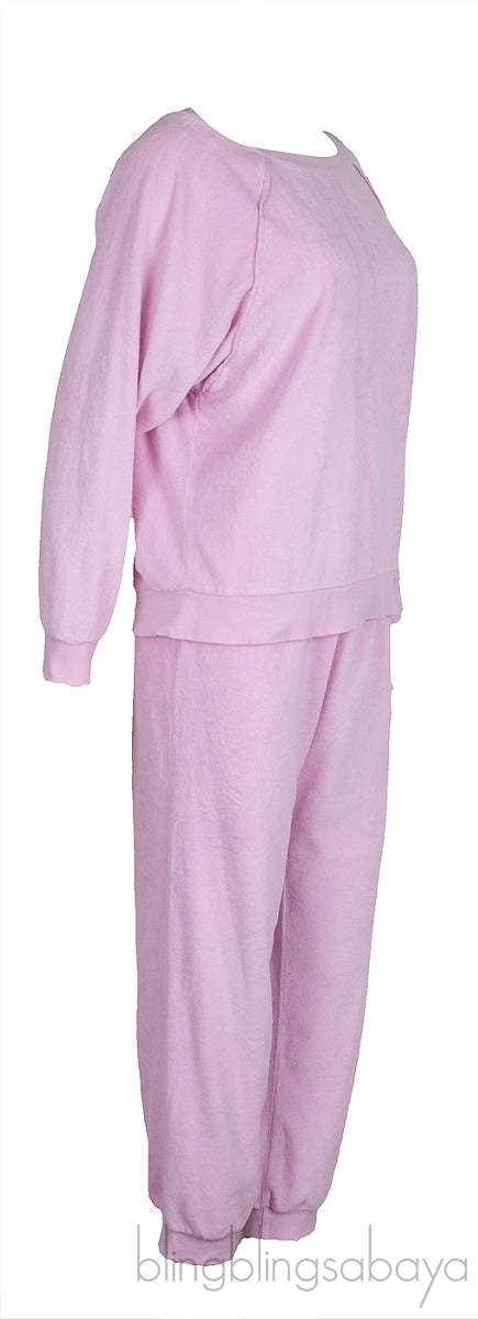 Light Pink Raglan Sweatshirt & Track Pants
