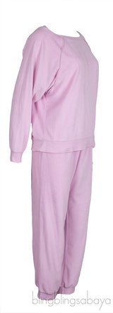 Light Pink Raglan Sweatshirt & Track Pants