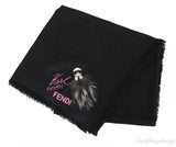 Black Karl Love Square Shawl