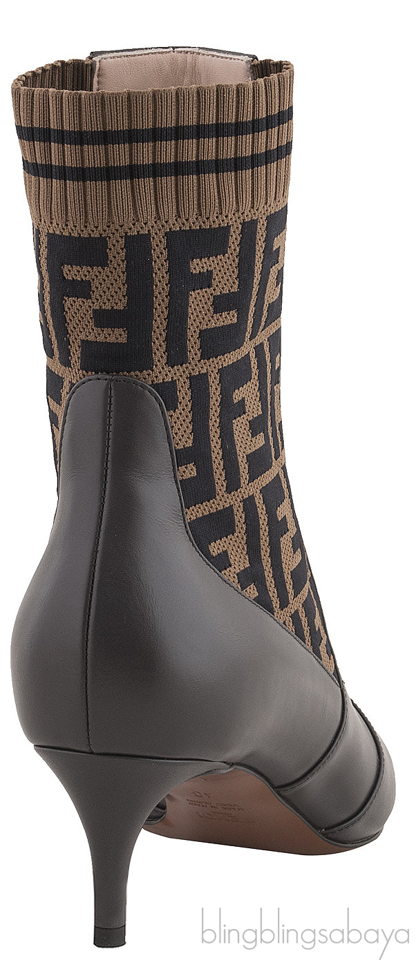 Rockoko Logo-Jacquard Ankle Boots