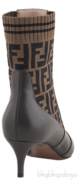 Rockoko Logo-Jacquard Ankle Boots